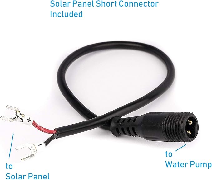 12V - 24V DC Brushless Submersible Water Pump, 410GPH, for Solar Fountain, Fish Pond, and Aquarium