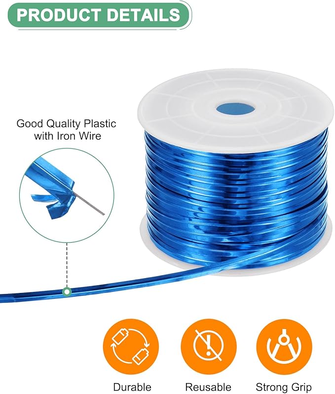 Metal Twist Ties, 100 Yards Metallic Twists Tie Bread Twisty-Ties for Party Decoration/Garden Plant/Gift Wrapping Bag/Cake/Pops Candy/Bakery Bags [Blue]