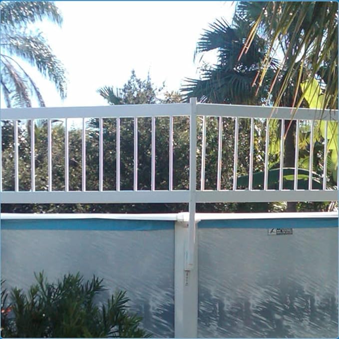 Aqua Select Above Ground Swimming Pool Resin Safety Pool Fence Base | Premium Quality UV Protected Vinyl | Keeps Pool Toys in and Intruders Out | Kit B - 3 Sections | Easy Installation | White
