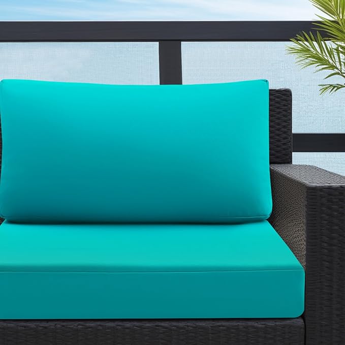 idee-home Outdoor Cushions for Patio Furniture, Outdoor Seat Cushion, Waterproof Hampton Bay Deep Seat Replacement Couch Chair Cushions for Garden Lawn Backyard Deck, 30 x 30