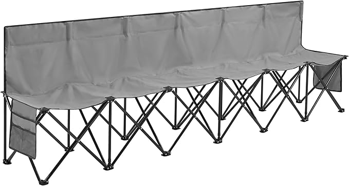 Yaheetech Foldable Sideline Bench 600D Oxford Double Layer Fabric