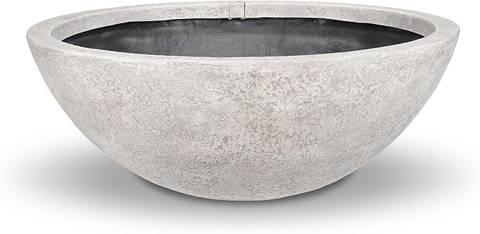 Aquascape Fountain Bowl Container Water Garden, Lunar Gray, 40 inch Dia (102 cm), 78396
