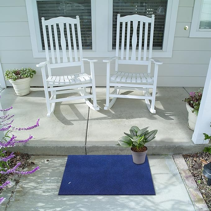AAZZKANG Set of 2 Outdooor Indoor Utility Multipurpose Mat Non Slip Plain Doormat Ultra Absorb Mud Front Door Mats for Entryway,Outside,Inside Pet Place Mat