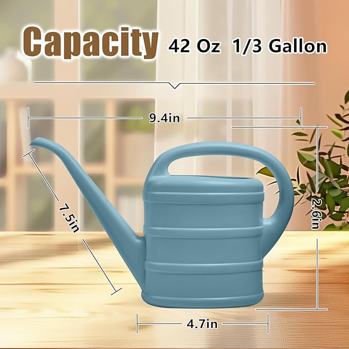 ZXJ Small Plant Watering Can - 1/3 Gallon - Grey