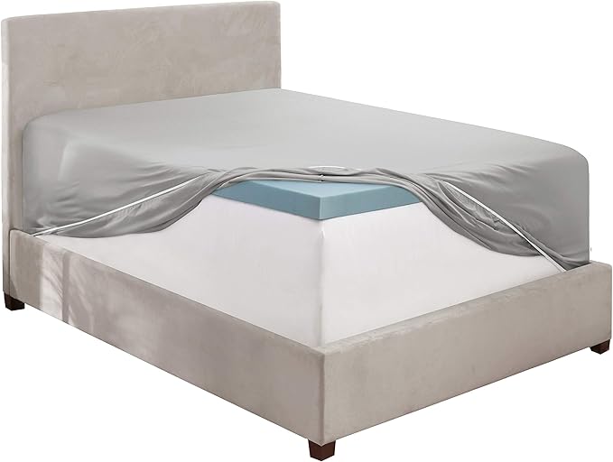 Clara Clark Fitted Sheet, Extra Deep Pocket Fits Deep Mattress, Luxury Soft Fitted Sheet Only, Full Silver Gray