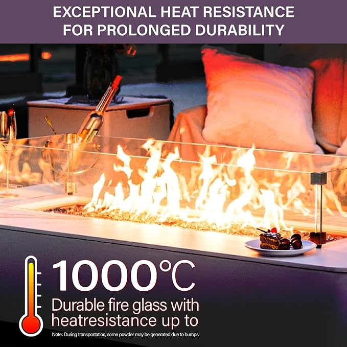 NUPICK 5 Pound Fire Glass, 1/4 Inch Reflective Fire Pit Glass, Tempered Firepit Glass Rock for Propane or Natural Gas, Glass Rocks for Fire Pit Table, Fireplace Glass for Landscaping, Violet