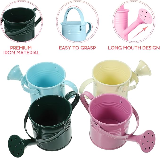 5PCS Watering Cans Kids Metal Watering Can Indoor Plants Small Watering s for Indoor Plants Watering Mini Gardening Water for s
