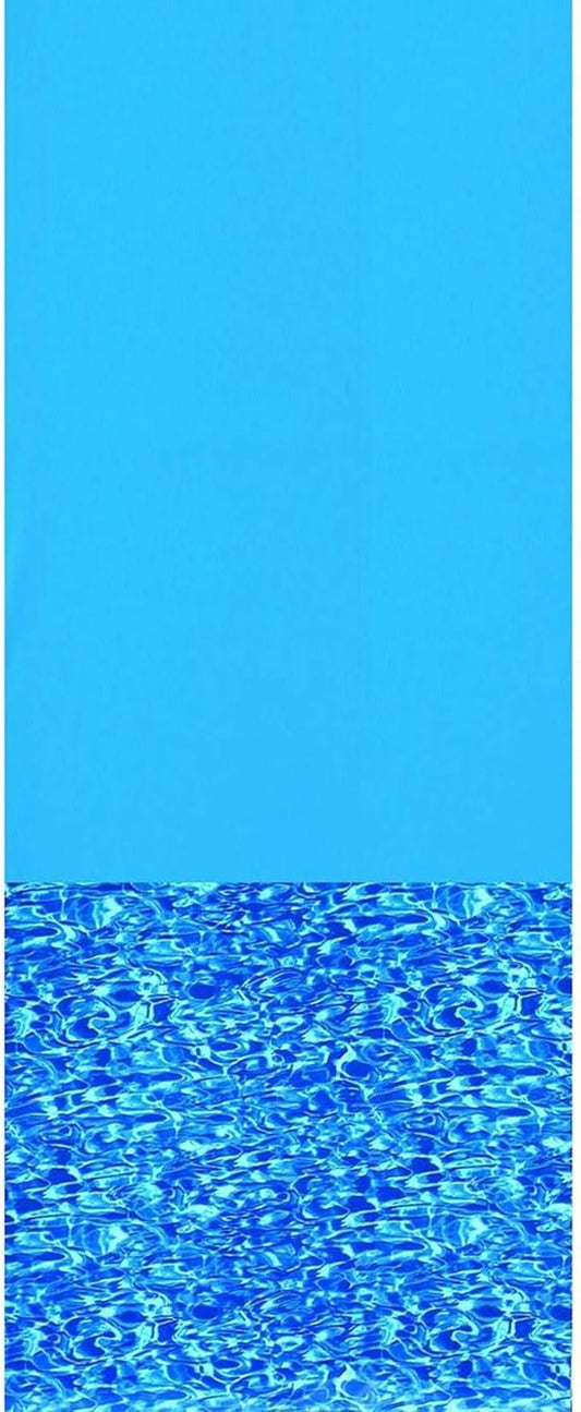 Swimline 21 Foot Round Durable 20 Gauge Vinyl Wall Overlap Pool Cover Liner for 48 and 52 Inch Above Ground Swimming Pools, Blue