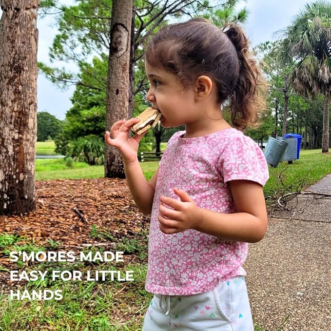 Smores Sticks For Fire Pit [All-Stainless Steel Set Of 12] -Marshmallow Roasting Sticks For Campfire, Telescoping S'mores Forks -Long Hot Dog Sticks [Dishwasher-Safe] - SUMPRI Campfire Skewers