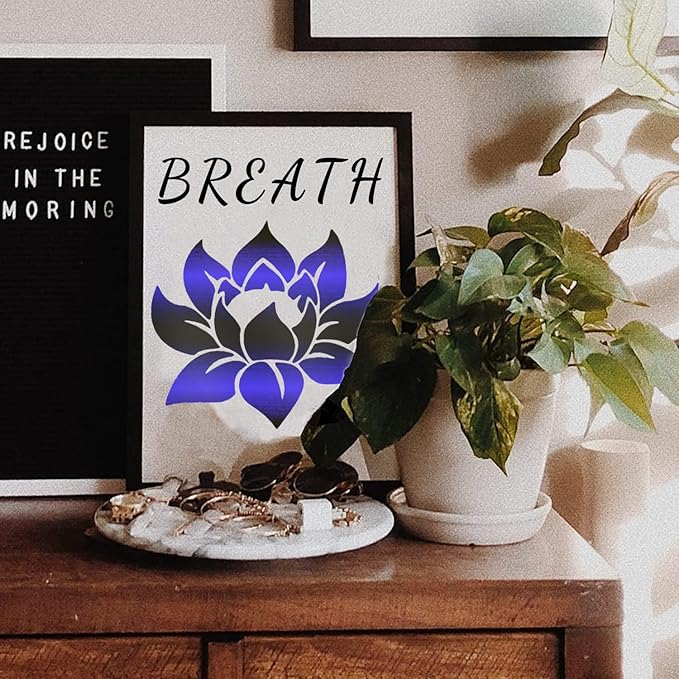 Large Lotus Stencil for Painting - 8x8 Inches on Wood, Canvas, Paper, Fabric, & Furniture - Reusable DIY Art & Craft Stencils