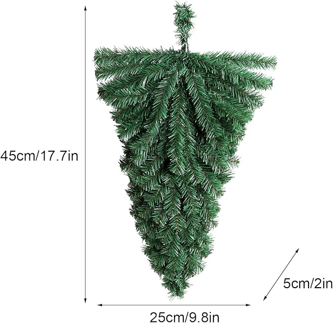 Christmas Swag for Decorating Outdoor, Christmas Teardrop Swag Ornament Decorative Props Pendant Wall Hanging for Front Door Indoor Outdoor Wall Hanging Decor