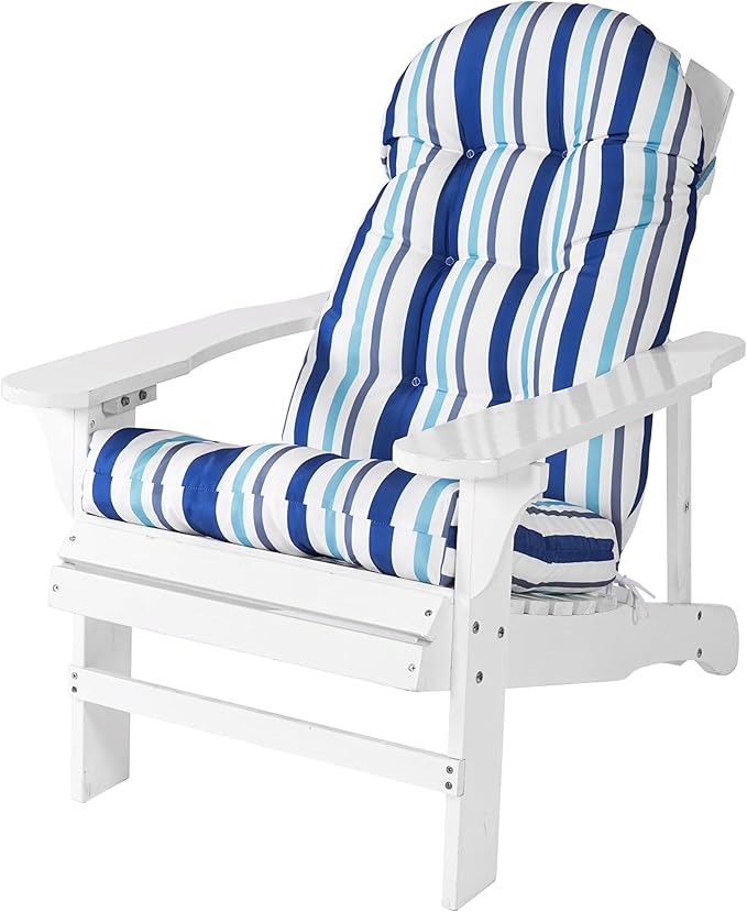 Enipate Weather Resistant Adirondack Chair Cushions High Back Rocking Chair Cushion Indoor Outdoor Patio Tufted Thicken Lounge Cushion Seat Pad