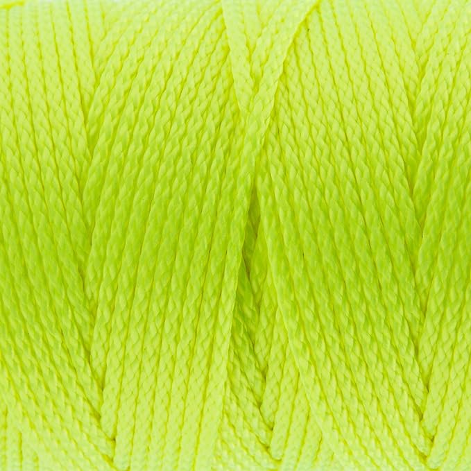HONGDA Nylon Twine, 500 Feet #18 Braided Nylon Mason line String Perfect for Masonry Jobs and for The Layout of General Construction, Gardening, DIY Project, Fluorescent Yellow