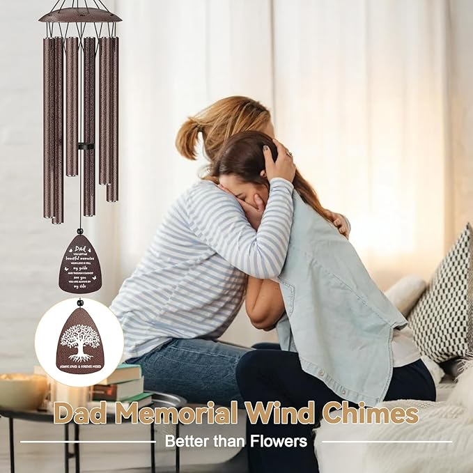 Memorial Wind Chimes for Loss of Dad,Sympathy Wind Chimes for Loss of Father,Sympathy Bereavement Memorial Gift for Loss of Father,in Memory of Dad Papa Father Gifts
