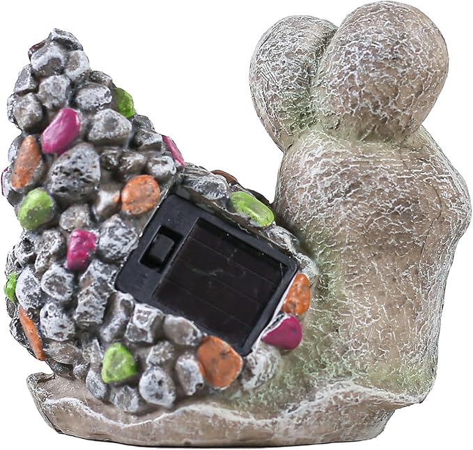Snail with Light Up Eyes for Outdoors - Solar Powered Garden Snail Statue, Whimsical Decor - Decorations for lawns and grasslands、Balcony、Courtyard