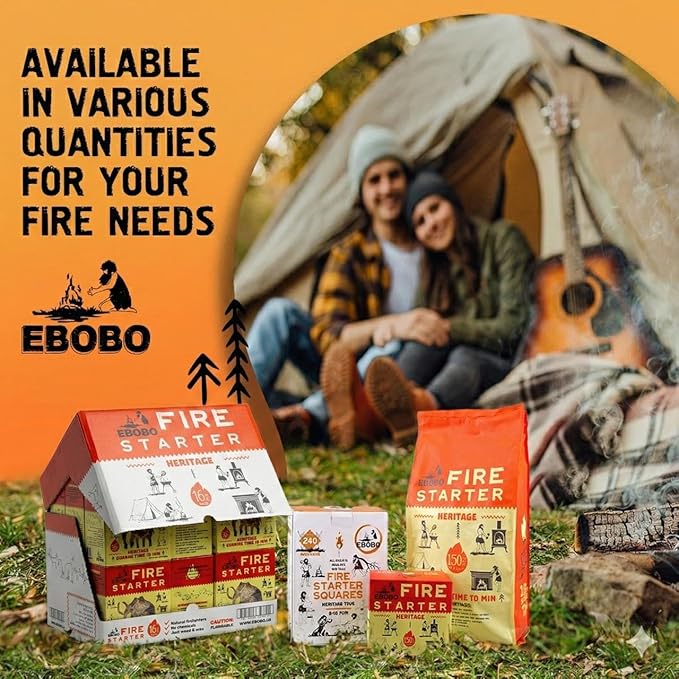 256 pcs Natural Fire Starters for Fireplace, Wood Stove, Charcoal Grill, BBQ, Fire Pit & Smoker – Wood Wool & Wax Rolls – Easy to Light, No Prep, No Mess