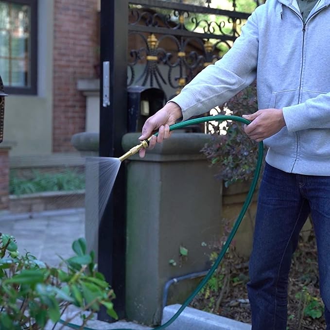 Garden Hose Leakproof for Gardener: 1/2” PVC Water Hoses with GHT Fittings - 25 FT No Kink and Flexible for Outdoor Watering