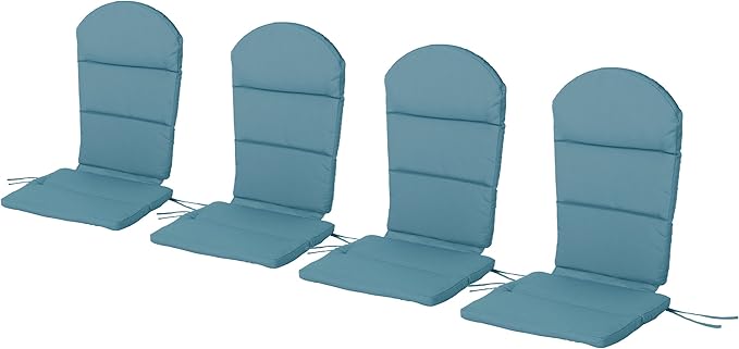 Christopher Knight Home Polyester Terry Outdoor Water-Resistant Adirondack Chair Cushions (Set of 4), Dark Teal, 4 Count (Pack of 1)