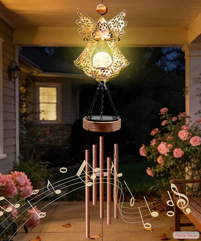 Wind Chimes Outdoor Indoor Decor: Melodious Valentines Day Gifts for Her Wife Women Mom Grandma Birthday - Weatherproof Metal Outdoor Decor Easy Hanging for Garden Patio Tree Window Memorial