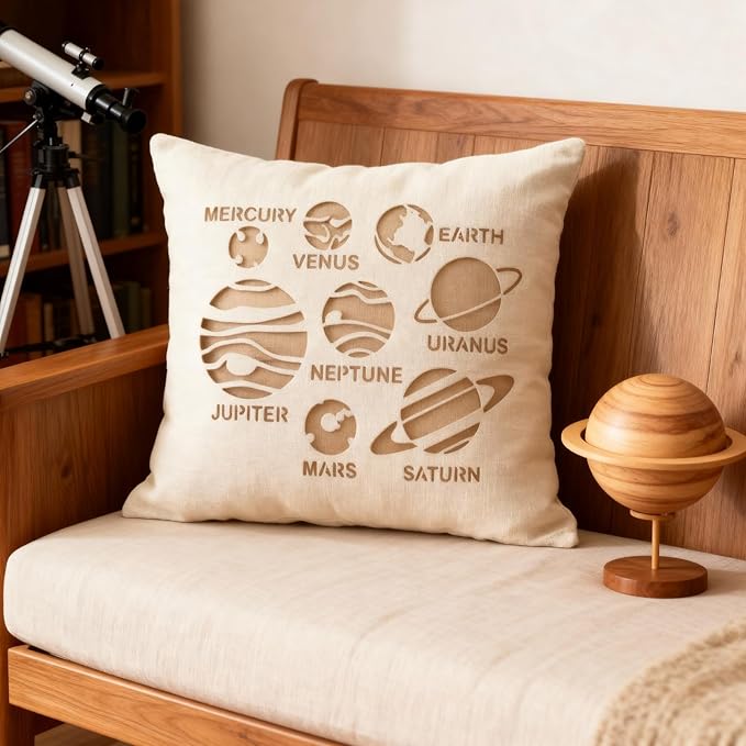 TIAMECH A4 Reusable Solar System Stencil for Painting - Planets Earth Mars Saturn Mercury Layering Template, DIY Wall Art, Wood Furniture, Scrapbook & Crafts (8.3x11.7inch)