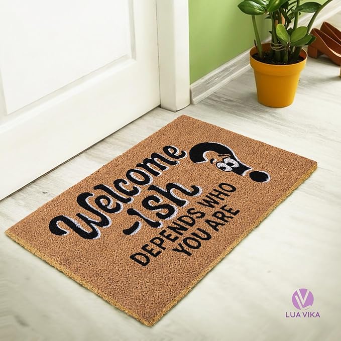 Coir Doormat Outdoor Entrance - Welcome - 17"x30" - Funny Door mats Outside - Welcome mat Funny - Indoor/Outdoor Doormat