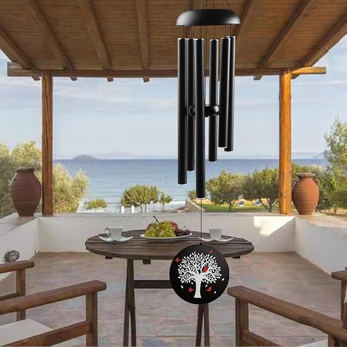Memorial Wind Chimes for Loss of Loved One,Cardinal Wind Chimes Sympathy Wind Chime for Loss of Loved One,Windchimes in Memory of Loved One,Father Mother Bereavement Memorial Gifts for Remembrance