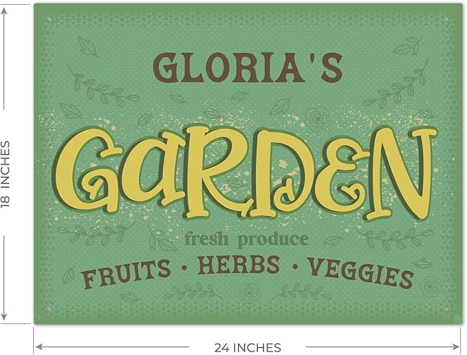 Custom Garden Signs, Holiday Season, Personalized Sign for Garden Decor Sign, 18x24 Inches, Rust Free .063 Aluminum, Fade Resistant, Made in USA by Sigo Signs