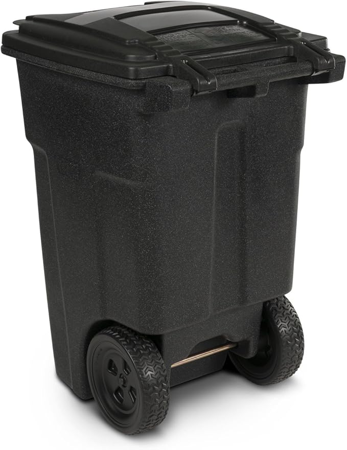 Toter Blackstone Trash Can with Wheels and Attached Lid, 48 Gallon