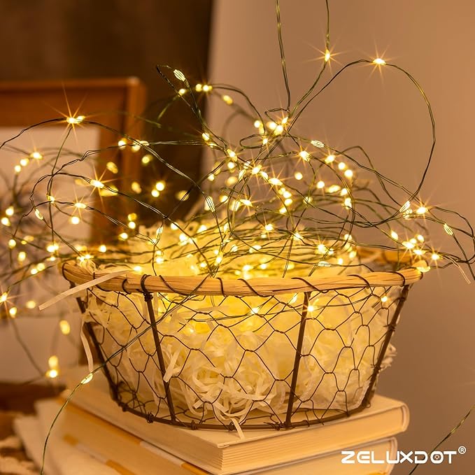 Fairy Lights Plug in,100FT 300LEDs Waterproof Led String Lights,8 Modes Remote Twinkle Light for Outdoor Indoor Christmas Wedding Birthday Garden Party Decorations,Green Wire,Warm White