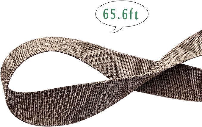 1 Roll 65.6 Feet Tree Tie for Plant Support Garden Strap 1 Inch Width Staking and Guying Material 1,800 Lbs Strength (Khaki)