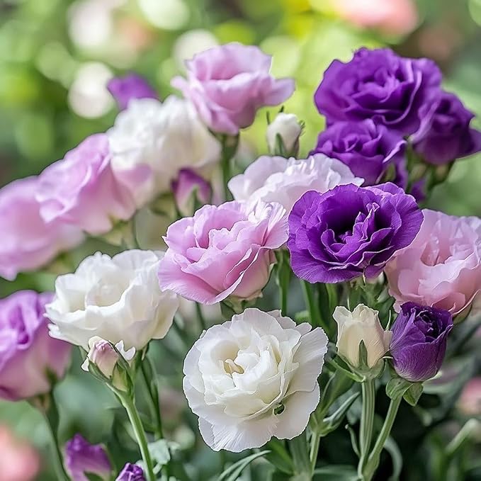 300+Mixed Lisianthus Flower Seeds for Planting Outdoor-Perennial Eustoma Cut Flower Plant Garden Home Ornamental Non-GMO