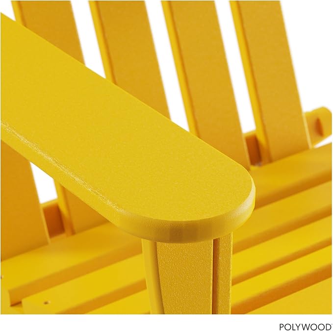 POLYWOOD AD5030LE Classic Folding Adirondack Chair, Lemon