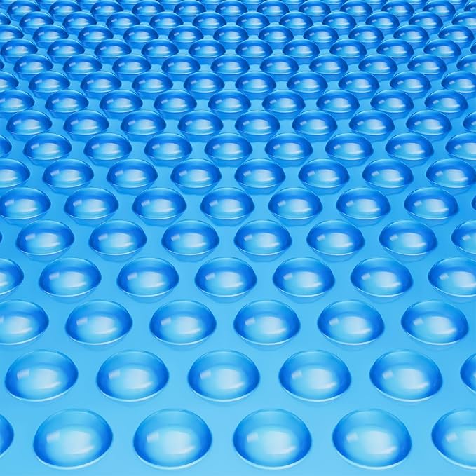VEVOR Solar Pool Cover, 24 x 12 ft Rectangle Solar Cover 16 mil for Pools, Inground Above Ground Swimming Pool Solar Blanket with Bubble, Heat Retaining Solar Covers Blue