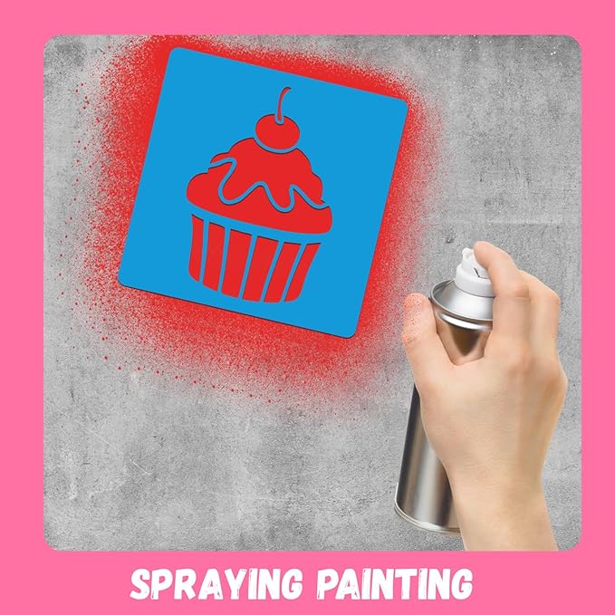 24 Pcs Stencils Girl Themed Sidewalk Chalk Stencils Outdoor Stencil for Painting Simple Style Cute Template 8 Inches