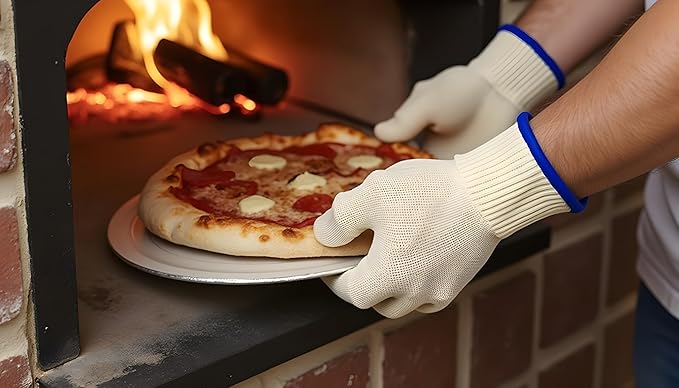 G & F 1689L Dupont Nomex® & Kevlar® Heat Resistant Oven Gloves, for BBQ, Fireplace,and Grilling. Commercial Grade, Large, Sold by 1 Piece