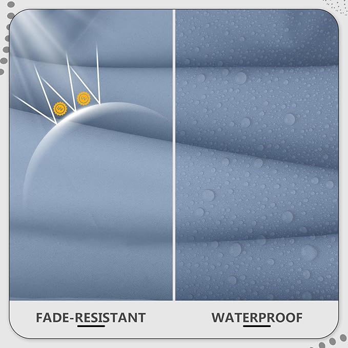22" x 22" x 6" Outdoor Deep Seat Cushions Set - 2 Set Waterproof & Fade Resistant Patio Furniture Replacement Cushions, Non-Slip Outdoor Cushions Fit Loveseats, Couches, Chairs, and Sofas.