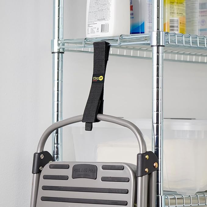 Twin-Straps by Wrap-It Storage - 12" (6-Pack) - Hook and Loop Hanging Cord Wrap for Multi-Purpose Cable and Hose Storage