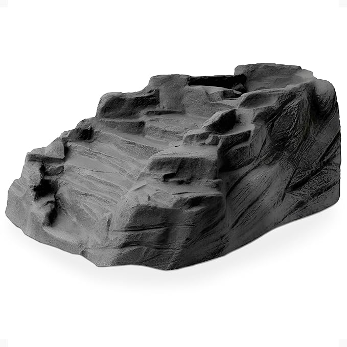 Algreen Outdoor Rock Waterfall, Tranquility Water Fountain for Pond, Garden & Backyard, Gray - Home Landscaping Decor and Accessories for Patio, Yard, and Pool