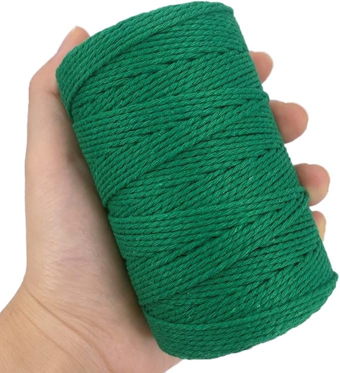 Twine String,500 Feet Cotton Butchers Twine String Cooking Kitchen Twine for Crafts Roasting Gift Wrapping DIY Decoration Gardening Packing Materials,Green