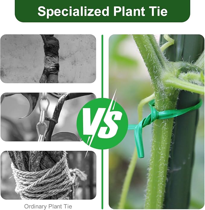 328feet Plant Ties with Cutter, Twist Ties for Tomato Vines and Garden Plants, Adjustable Length Garden Wire for Plants