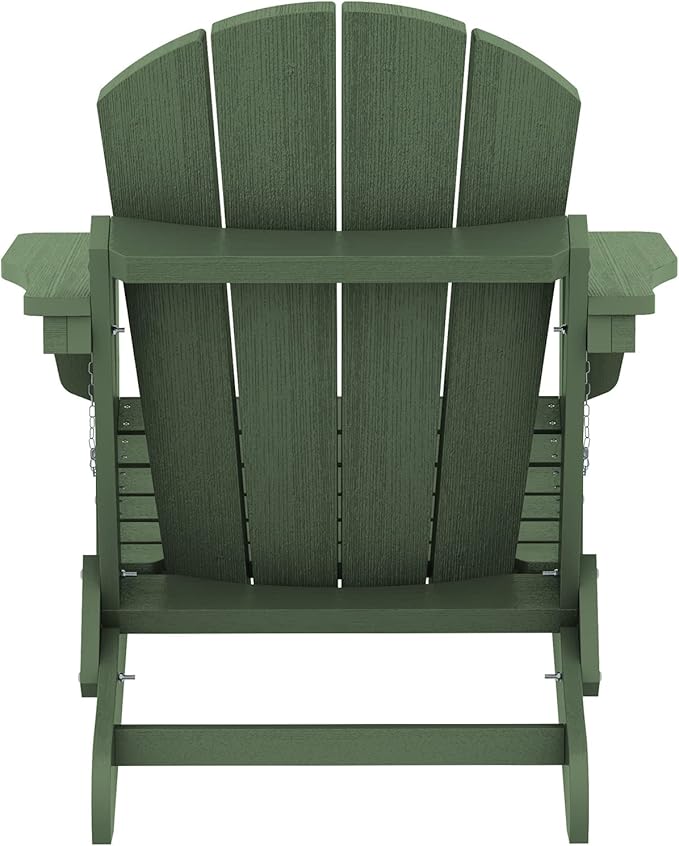 SERWALL Adirondack Chair Set of 8 for Patio Garden Outdoors Fire Pit- Army