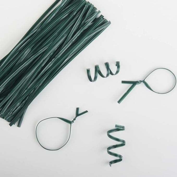 Twist Ties, 150 PCS, 6.1 Inches, Bread Ties, Green, Reusable, for Bags, for Gardening, Home, Office