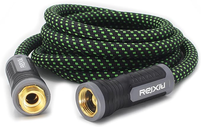 Relxitl Garden Hose, Flexible Water Hose, Ultra Lightweight Non-Expanding hose, Leak proof, Pressure Resistant for Yard, Outdoor (Green, 10FT)