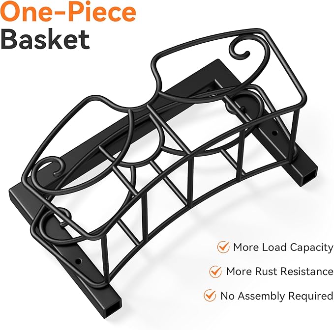 Garden Hose Holder Stand, Freestanding Metal Water Hose Storage Rack with Hooks for Outside Yard Lawn, Heavy Duty