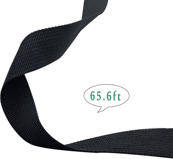 1 Roll 65.6 Feet Tree Tie for Plant Support Garden Strap 1 Inch Width Staking and Guying Material 1,800 Lbs Strength (Black)
