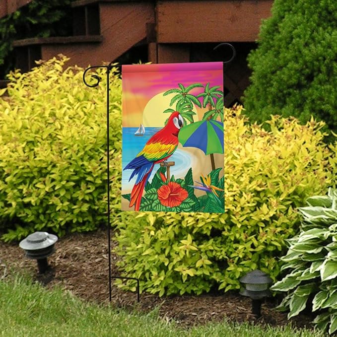 Briarwood Lane Paradise Parrot Summer Garden Flag