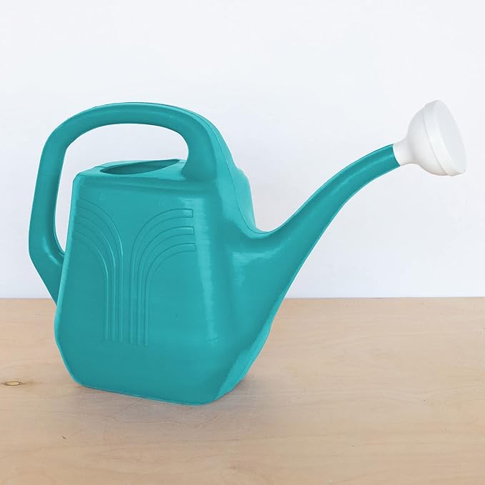 Bloem Classic Watering Can: 2 Gallon Capacity - Bermuda Teal - Durable Resin, Removable Nozzle Spout, Easy to Handle, Wide Mouth, for Indoor and Outdoor Use, Gardening