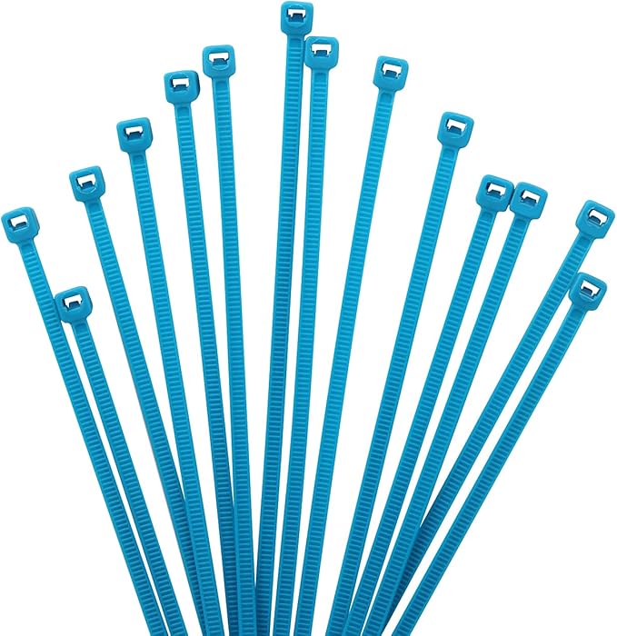 XINGO 1000 PCS 4 inch Blue Zip Ties, 18lb Strength, Small Tie Wraps Self-Locking Nylon Zip Ties for Indoor and Outdoor Use