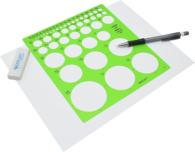 Westcott LetterCraft Large and Small Circles Template (T-831)
