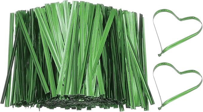PATIKIL Bag Twist Ties 3 Inch, 800 Pcs Metallic Bread Ties for Treat Plastic Bags Gift Wrapping Candy Coffee Bag Plant Party Cake Favor, Green